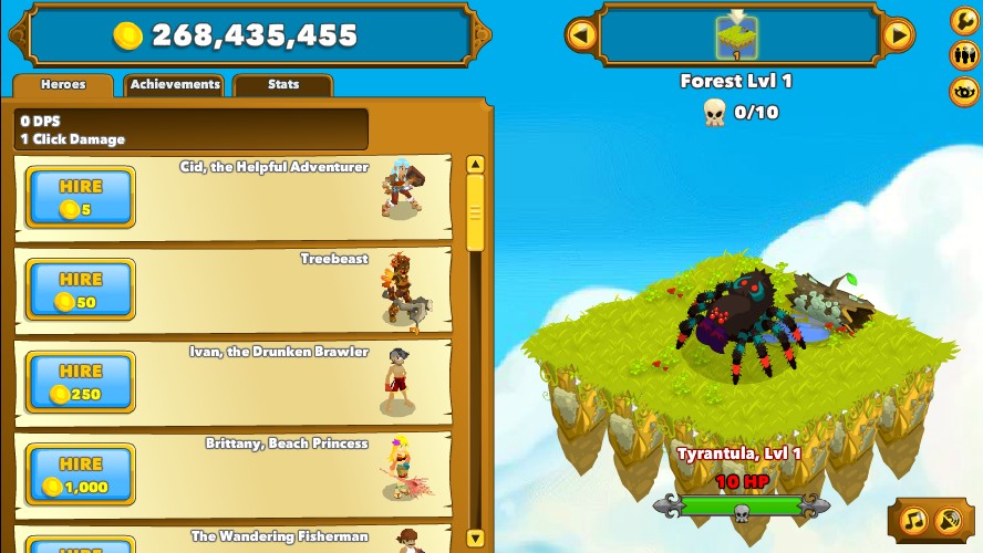 Clicker Heroes é o jogo onde você clica para a vitória - Outer Space